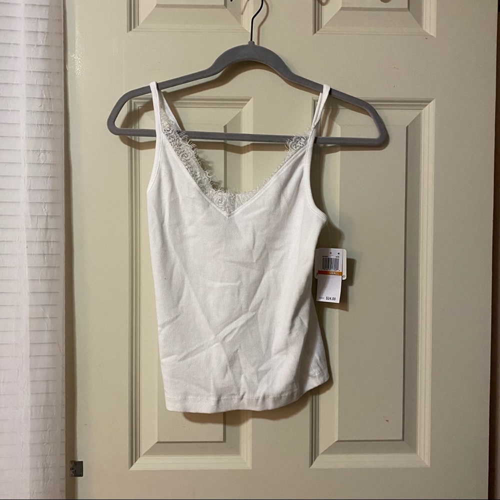 Rebellious One White Lace Tank
